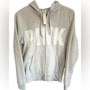 Victoria Secret/PINK Light Grey Zip Up Hoodie